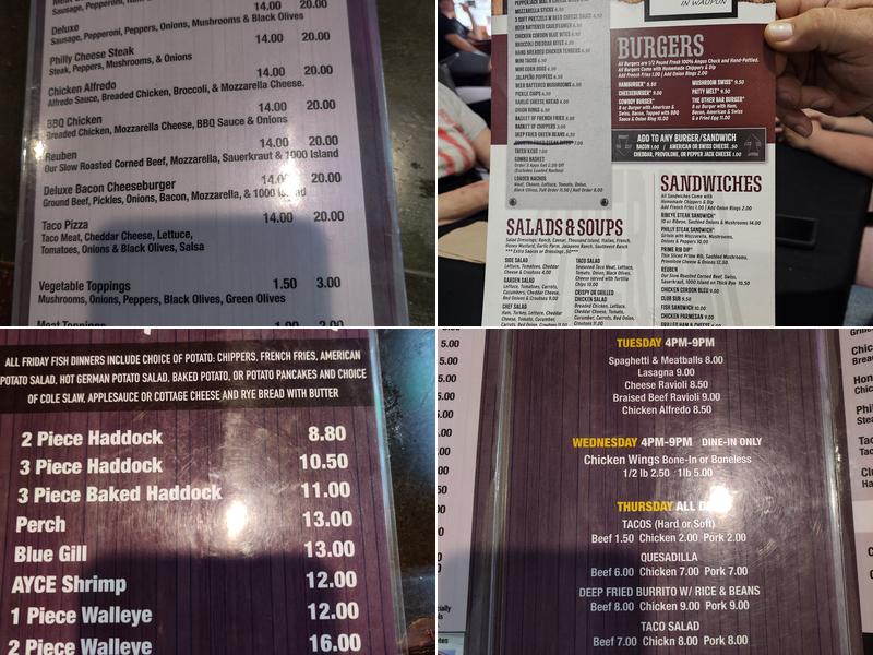 The Other Bar In Waupun Menu