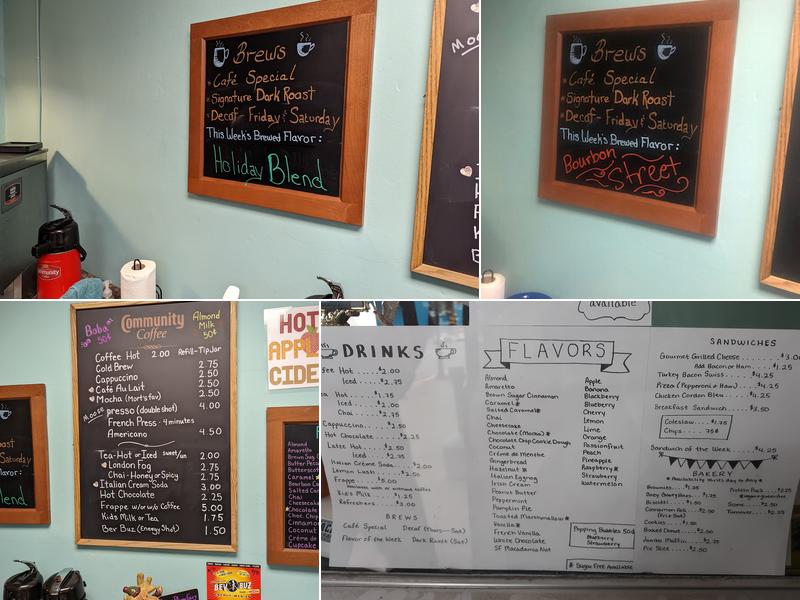 Mocha Moose Coffee & Antiques Menu