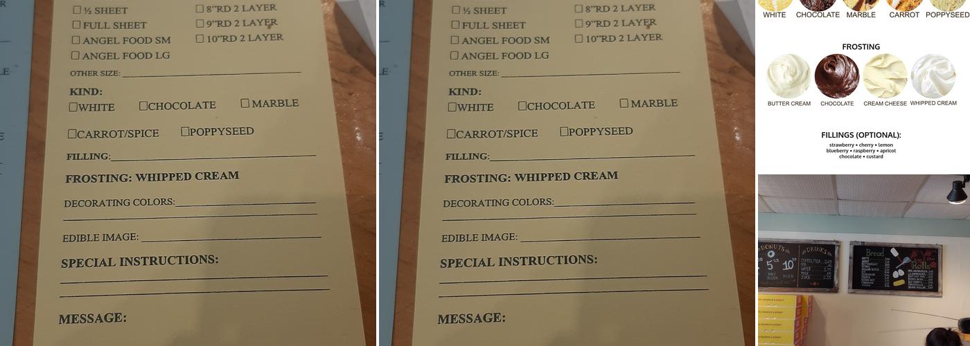 Fosdal Home Bakery Menu