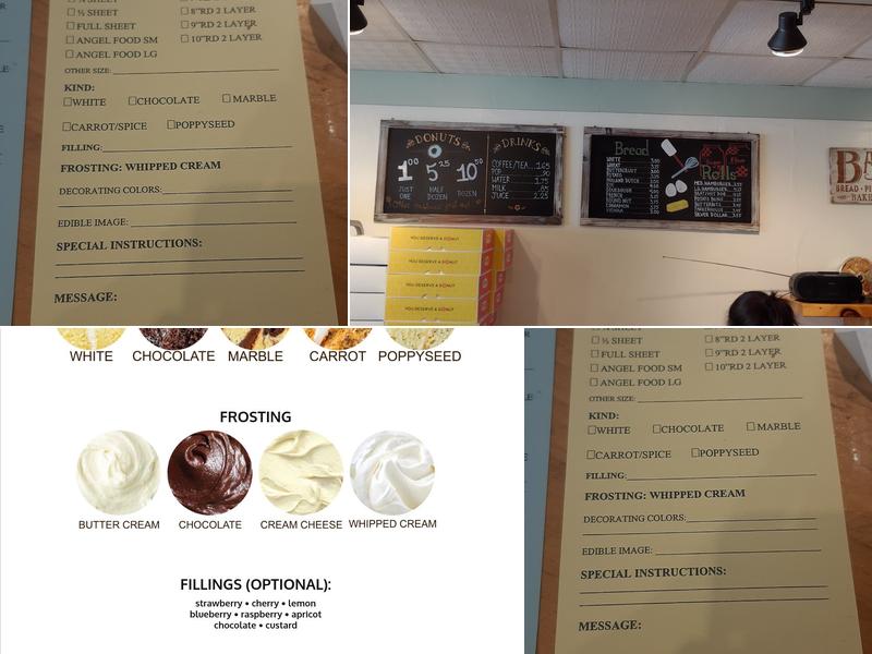 Fosdal Home Bakery Menu