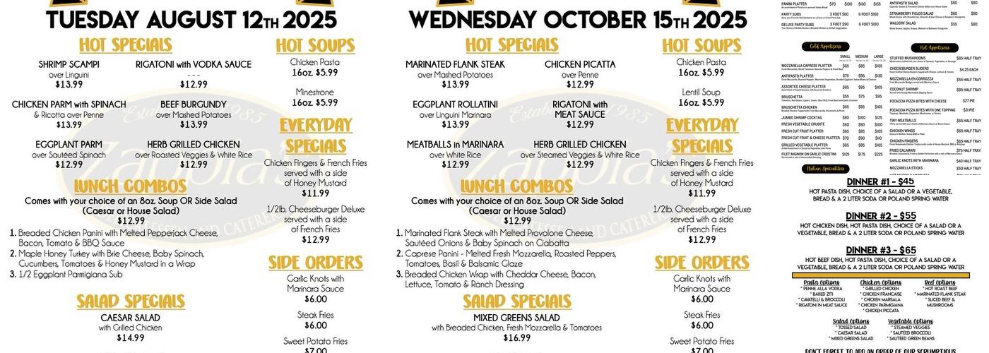 Zappia's Deli & Catering Menu