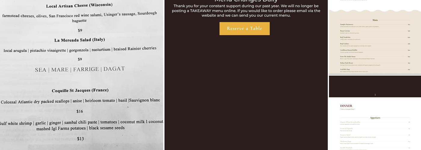 Lagniappe Brasserie Menu