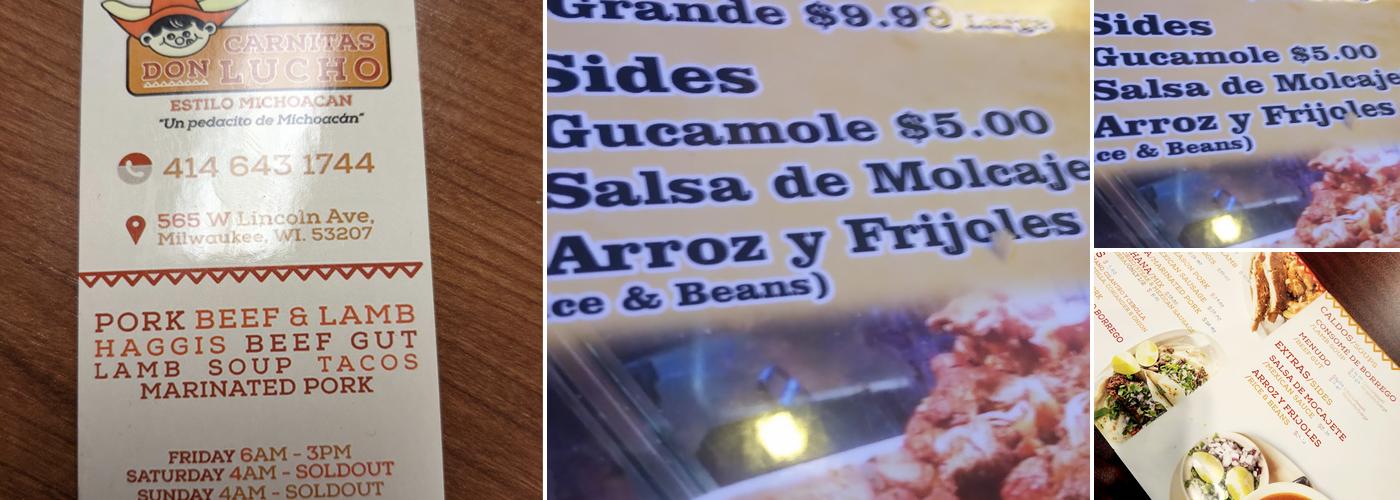 Don Lucho Restaurant Menu