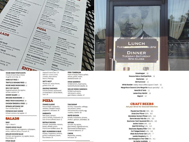 FINICKY FRANKS Menu