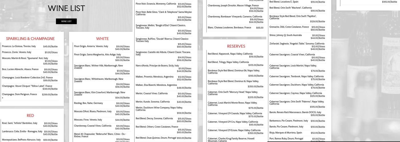 Casa Di Giorgio Menu