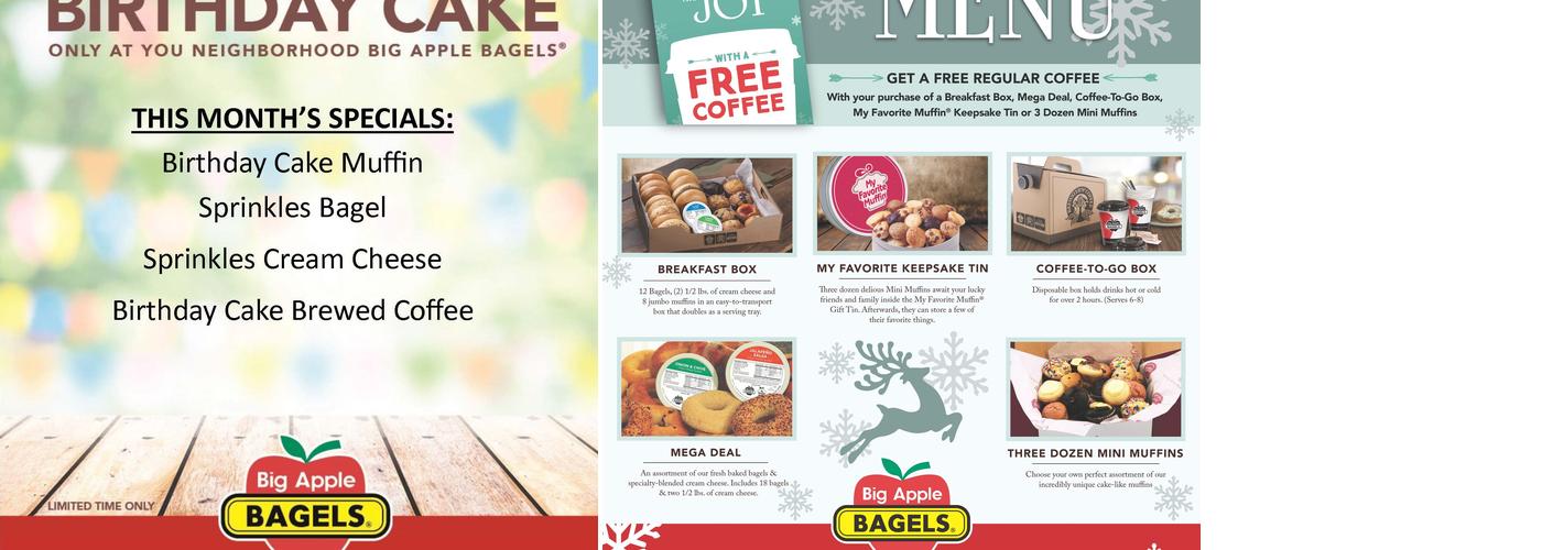 Big Apple Bagels Menu