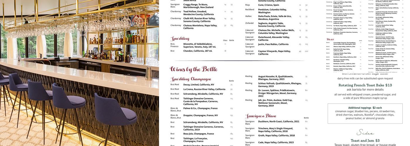 Muse at Sentry Menu