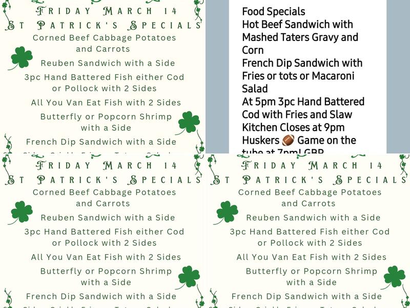 The Quonset Bar And Grill Menu