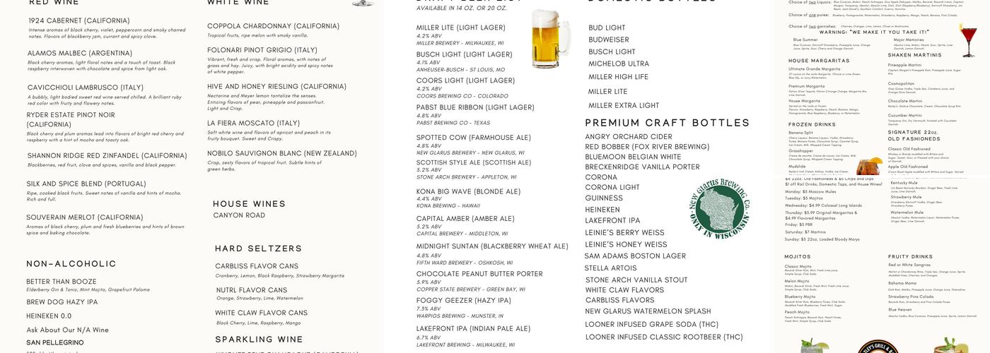 Batley's Grill & Bar Menu