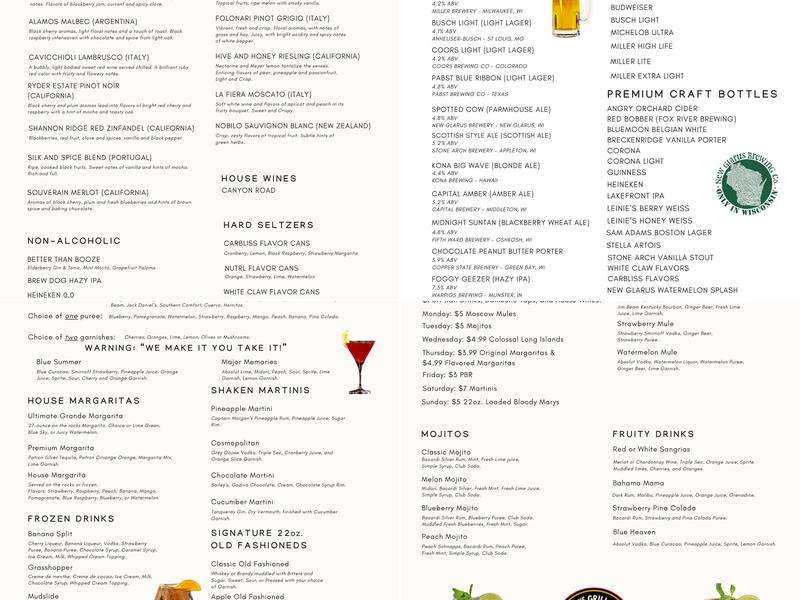 Batley's Grill & Bar Menu