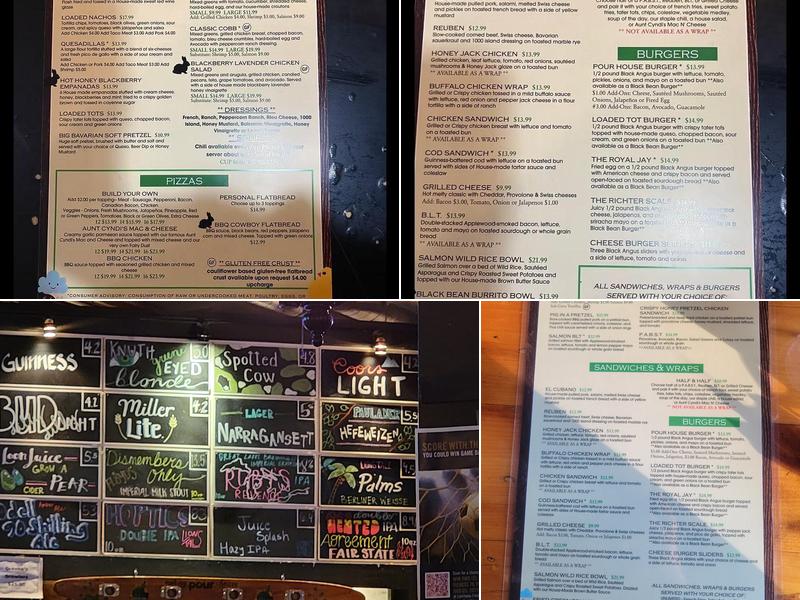 Greene's Pour House Menu