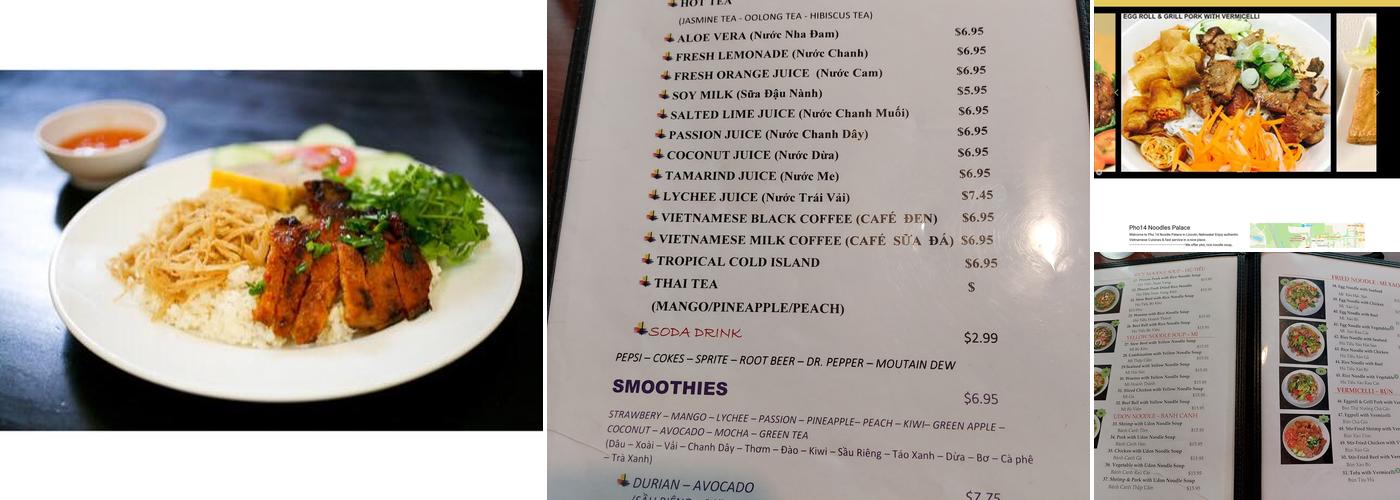PHO 14 Menu