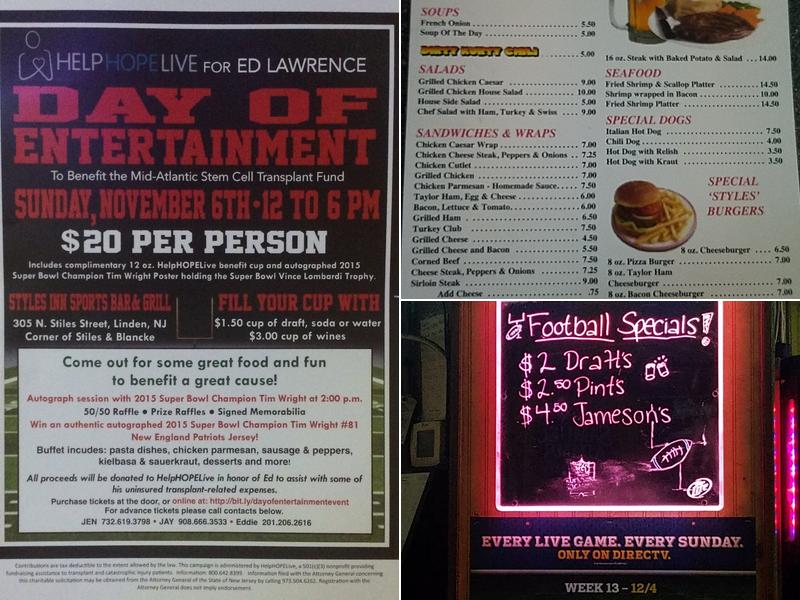 Styles Inn Sports Bar & Grill Menu