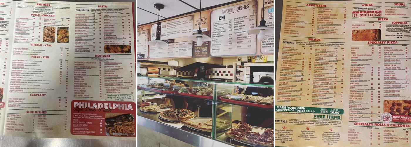 Italian Village Plainfield Menu