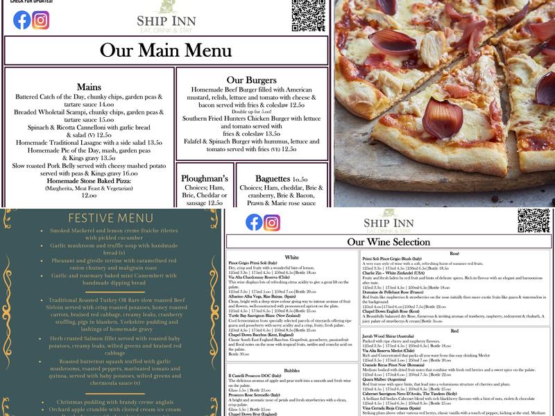 The Swan Inn Menu