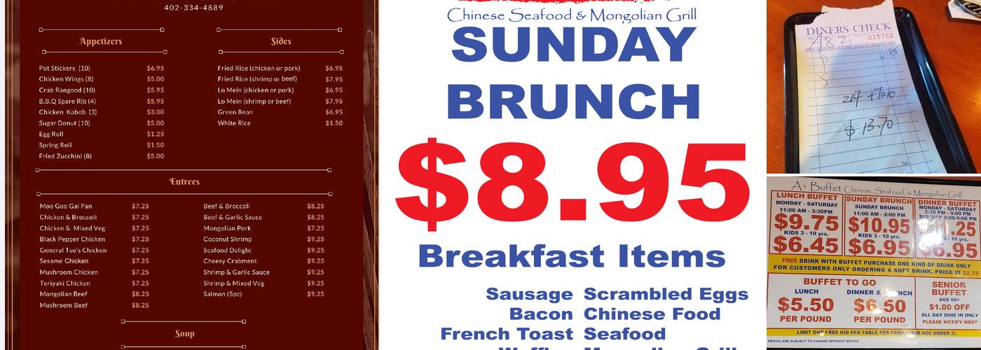 A+ Buffet Mongolian Grill Menu