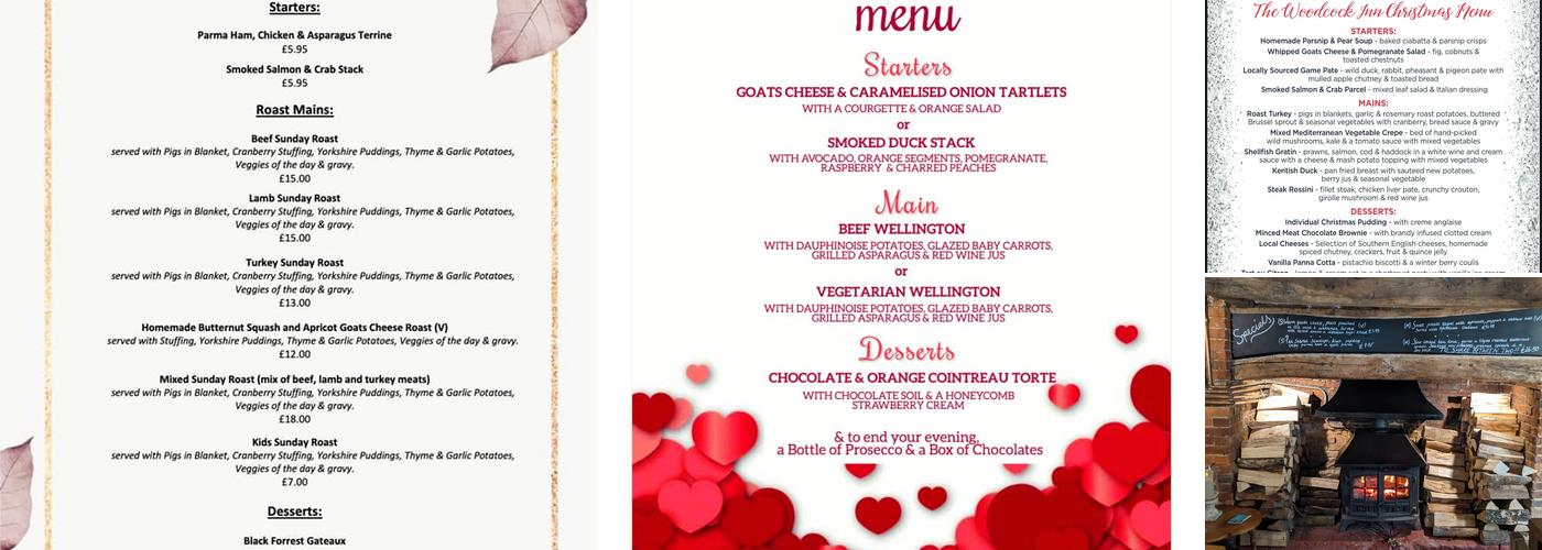 The Woodcock Inn Menu