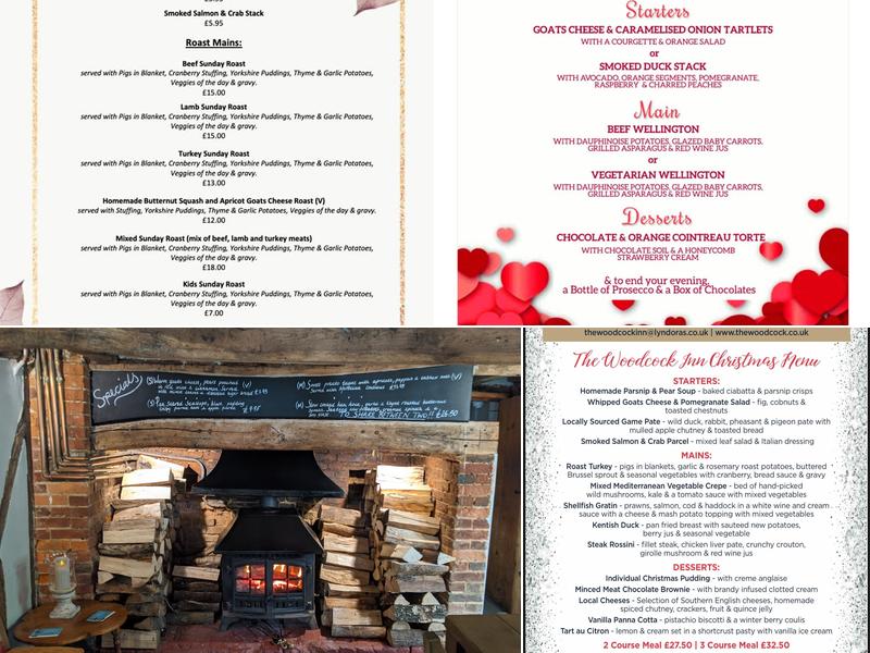 The Woodcock Inn Menu
