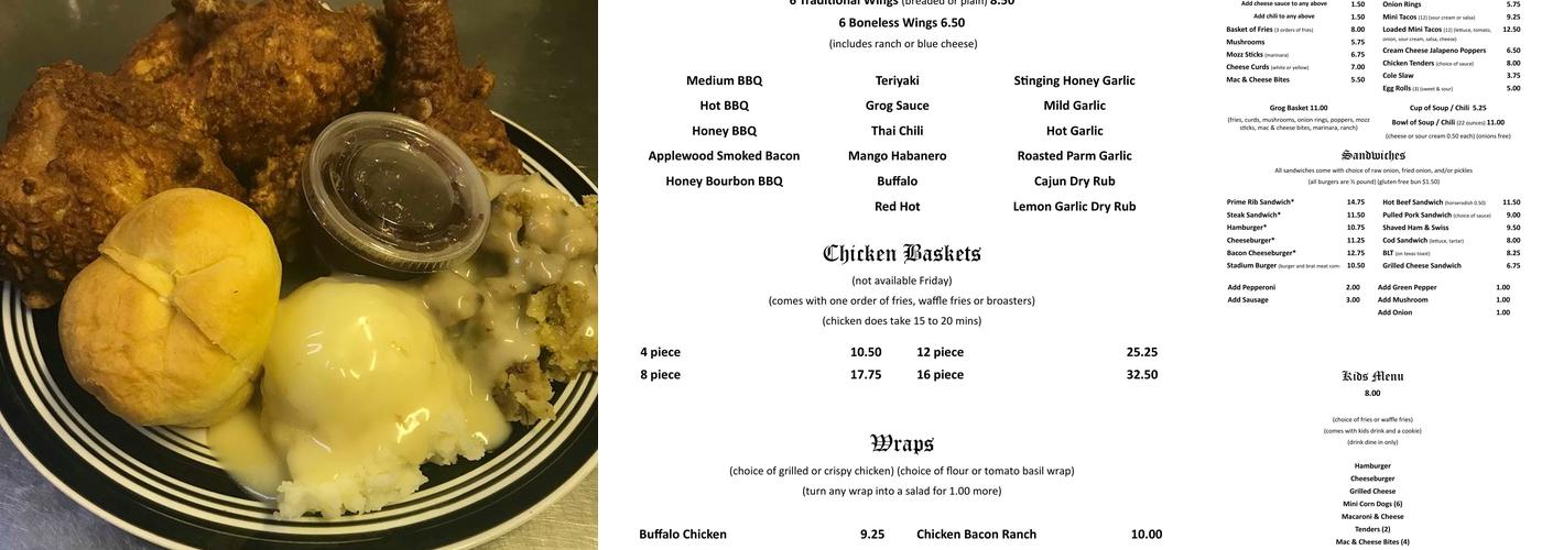 The Old Grog Menu