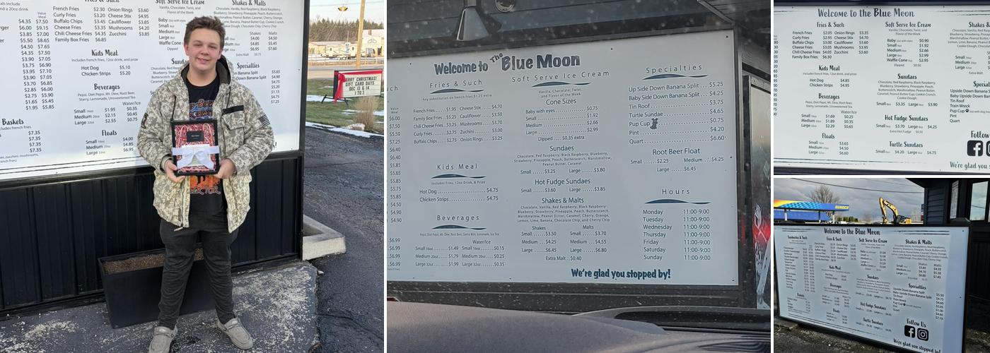 Blue Moon Menu