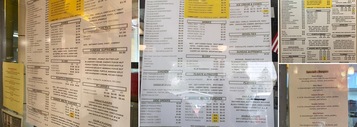 Dick's Drive-In Menu