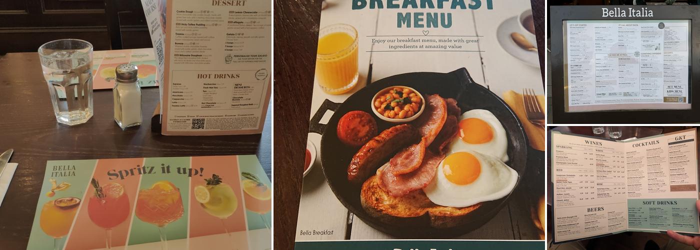 Bella Italia - The Strand Menu