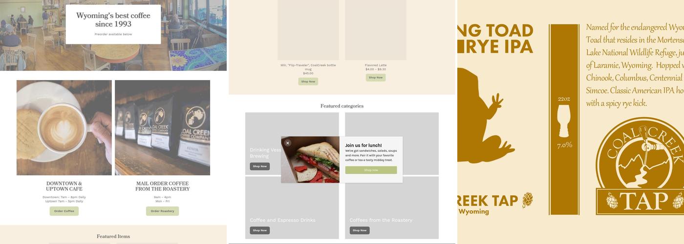 Coal Creek Coffee Uptown Menu