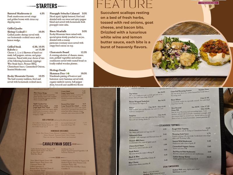 Cavalryman Steakhouse Menu