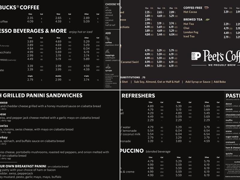Rendezvous Cafe Menu