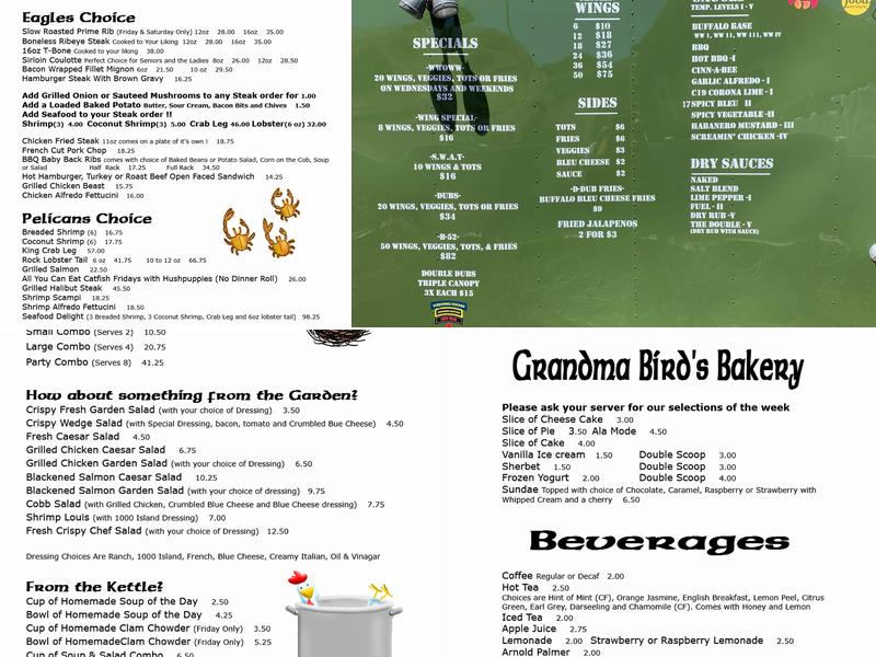 Town Bar & Grill Menu