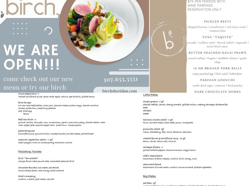 Birch Menu