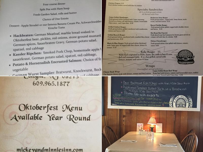 Mickey & Minnie's Inn Menu