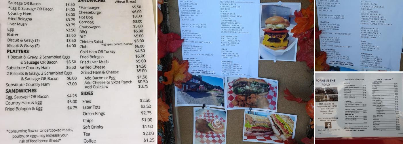 Forke In The Road Menu