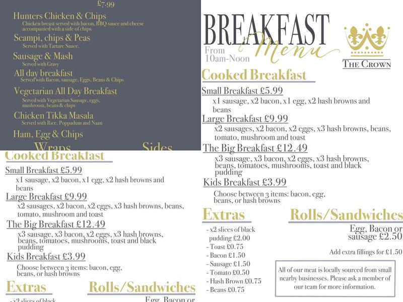 The Crown Menu