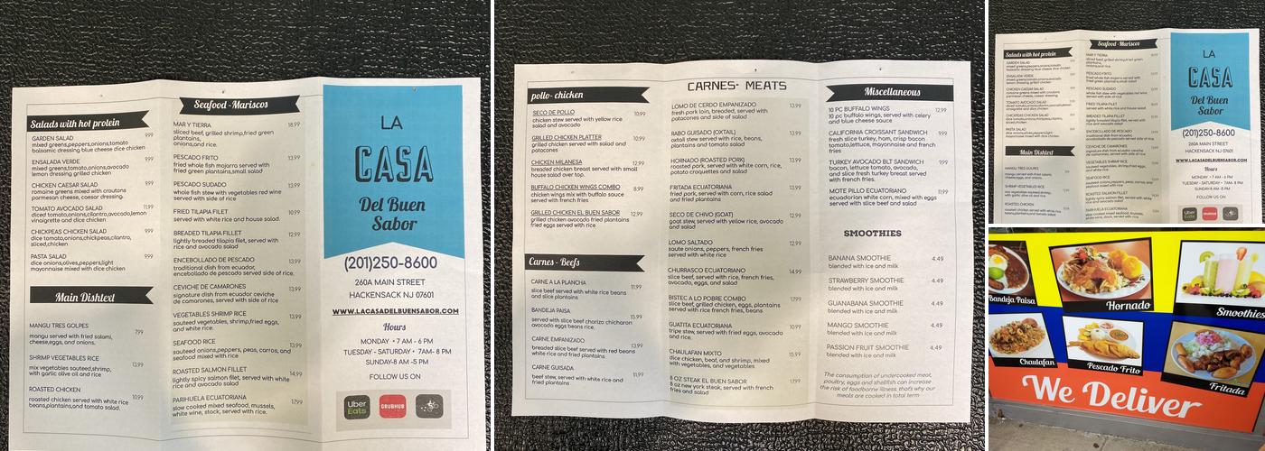 La Casa Del Buen Sabor Menu