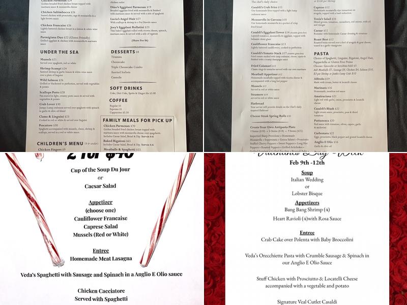 Casaldi's Menu