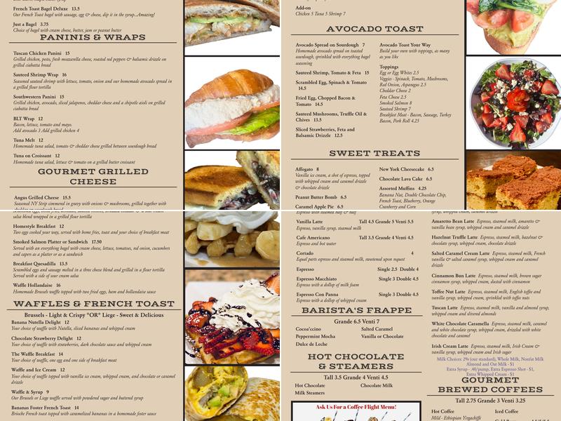 Barista's Coffee House Menu