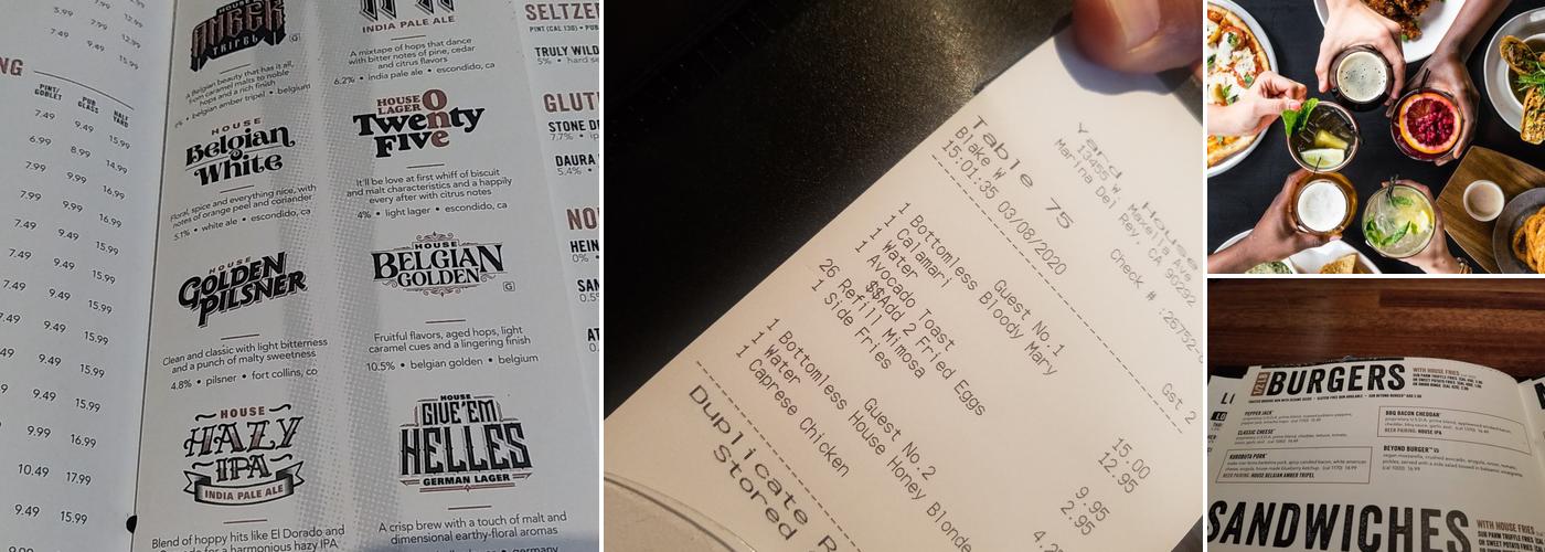 Yard House Menu