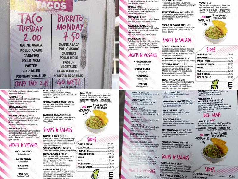 Frida Tacos - Brentwood Menu