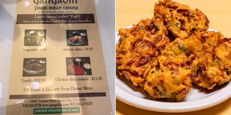 Gangadin Restaurant Menu