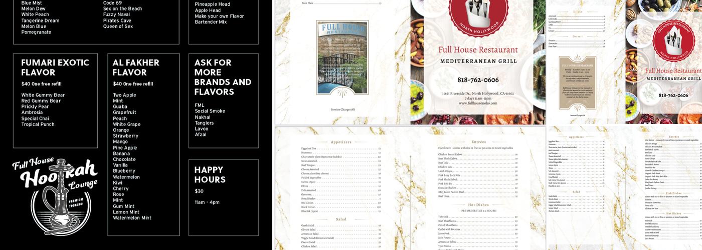Full House Restaurant Menu