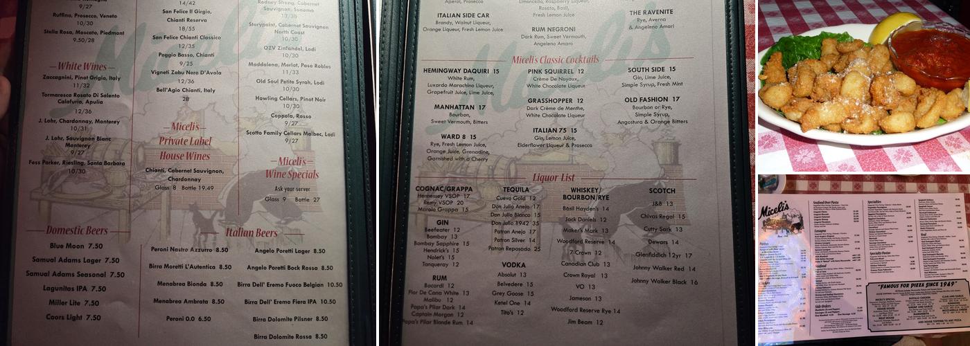 Miceli's Menu