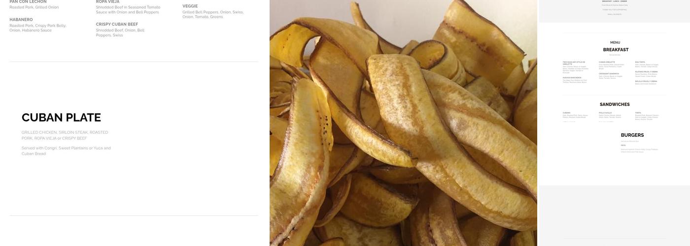 Gigis Café Cubano Menu