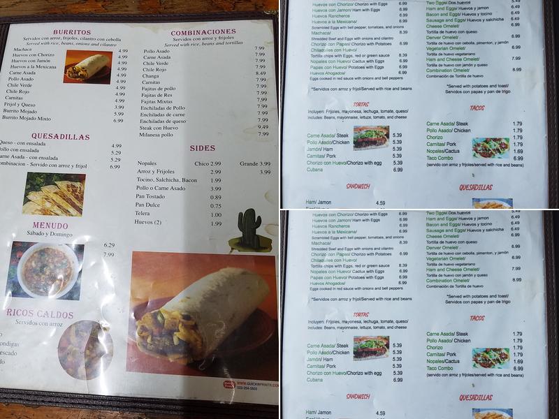 Lupita's Restaurant Menu