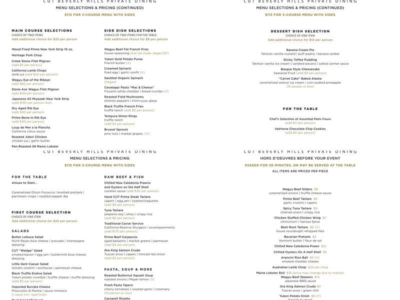 Wolfgang Puck Menu