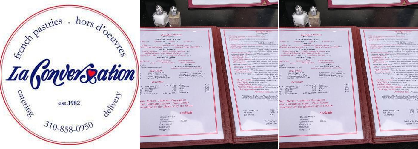La Conversation Bakery Menu