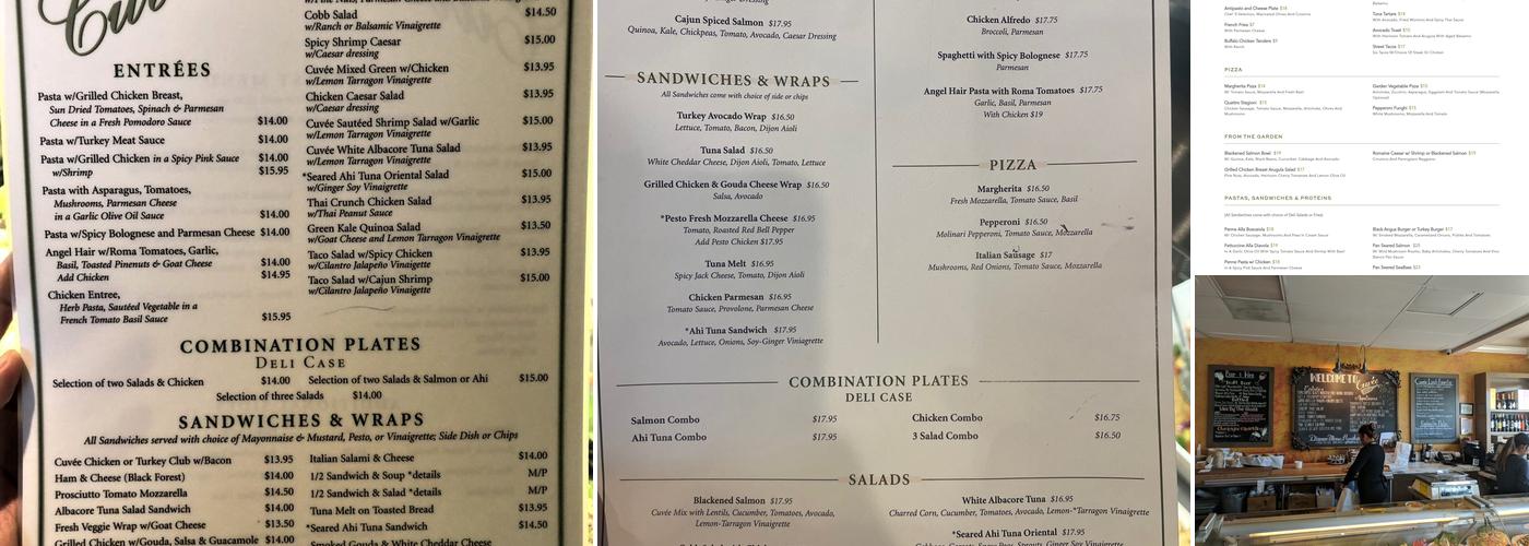 Cuvee Menu