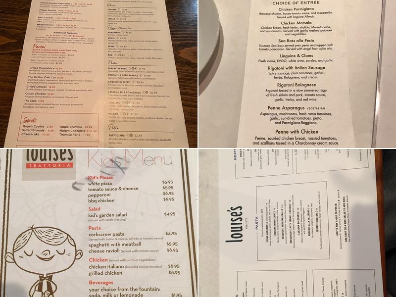 Trattoria ToGo Menu