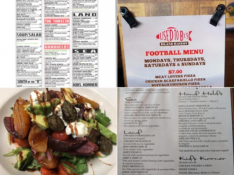 Used To Be's Restaurant Menu