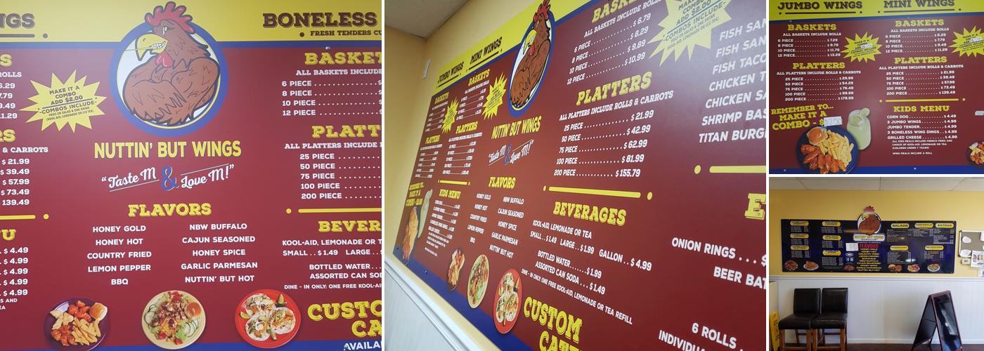 Nuttin But Wings Menu